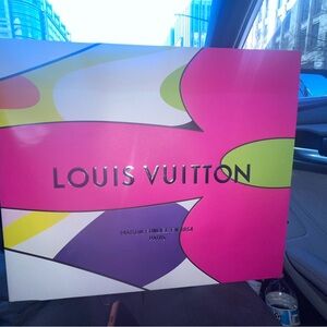 LV x TM Louis Vuitton Murakami White Multi Limited Edition Shopping Bag AUTH